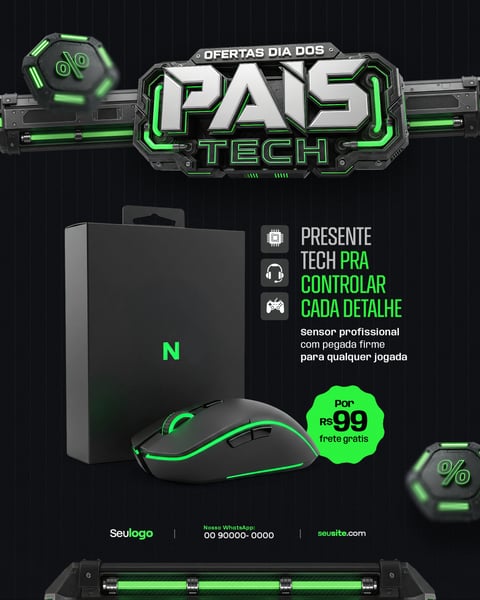 DIA DOS PAIS TECH  . SOCIAL MEDIA