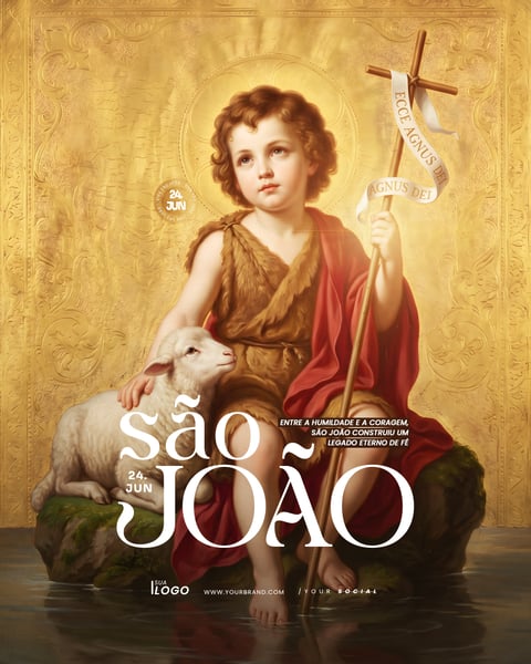 DIA DE SÃO JOÃO 24 DE JUNHO SOCIAL MEDIA PSD EDITÁVEL