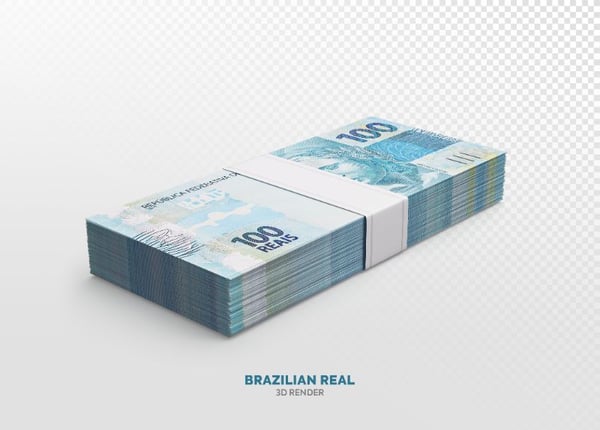 NOTAS DE 100 REAIS ELEMENTO 3D REALISTA