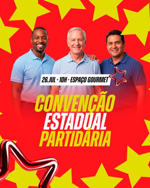 FLYER CONVENÇÃO ESTADUAL PARTIDÁRIA PSD EDITÁVEL
