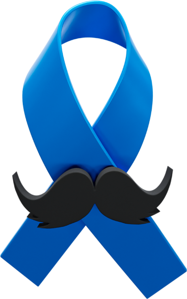 SELO 3D NOVEMBRO AZUL LAÇO COM BIGODE