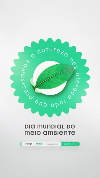 05 DE JUNHO - DIA MUNDIAL DO MEIO AMBIENTE SOCIAL MEDIA PSD EDITÁVEL