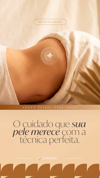 CLÍNICA DE ESTÉTICA DEPILAÇÃO BELEZA AUTOCUIDADO SOCIAL MEDIA PSD EDITÁVEL 1 STORY