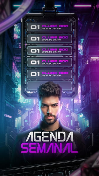 FLYER AGENDA SEMANAL STORY PSD EDITÁVEL