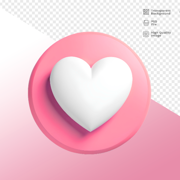 CORAÇÃO -  ELEMENTO 3D CORAÇÃO  PARA COMPOSIÇÃO