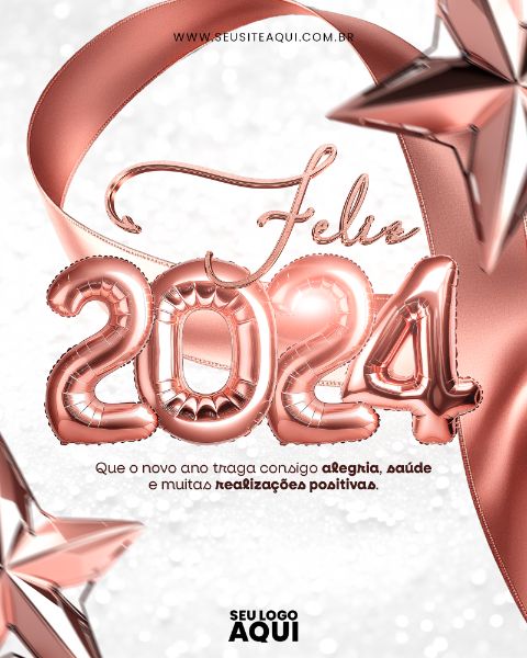 FEED | SEJA BEM VINDO JANEIRO | BEM VINDO 2024 | FELIZ ANO NOVO| PSD EDITÁVEL