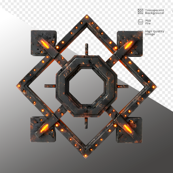 ELEMENTE DE FERRO COM LUZ - ELEMENTO 3D PARA COMPOSIÇÃO - IRON