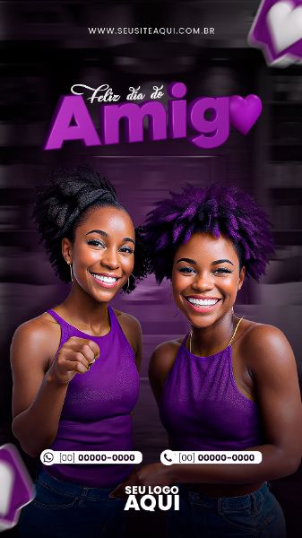 STORY - FELIZ DIA DO AMIGO | SOCIAL MEDIA | PSD EDITÁVEL