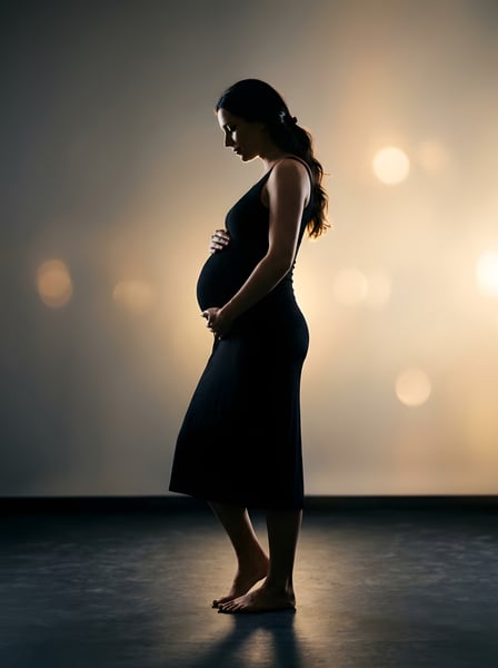 MULHER GRÁVIDA SEGURANDO O BARRIGA 14
