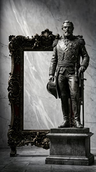 ESTÁTUA DE TIRADENTES COM UM QUADRO AO LADO 7