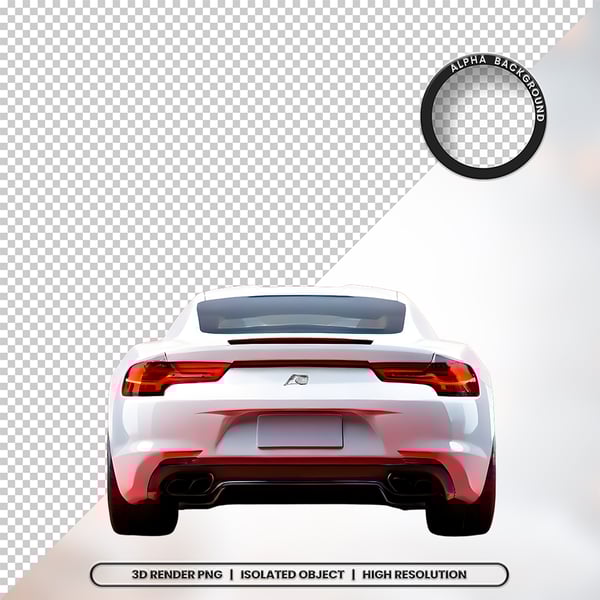 3D RENDER FUNDO DE UM CARRO ELEMENTO ÍCONE PSD PNG