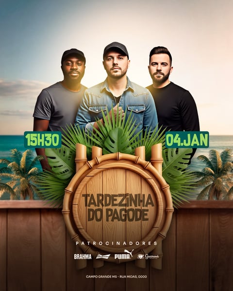 FLYER EVENTO SHOW TARDEZINHA DO PAGODE PSD FEED 34