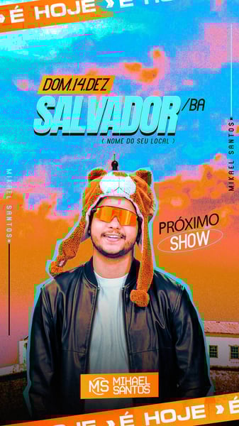 PSD EDITÁVEL MIKAEL SANTOS AGENDA DE PRÓXIMO SHOW NYELDESIGNER