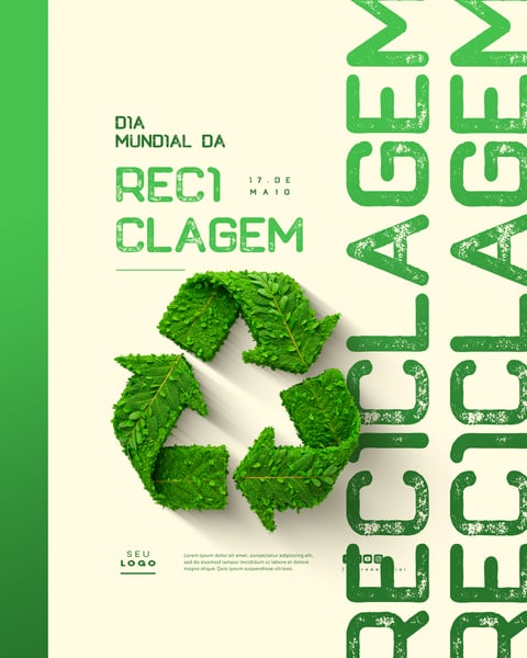 DIA MUNDIAL DA RECICLAGEM 17 DE MAIO SOCIAL MEDIA EDITÁVEL FEED