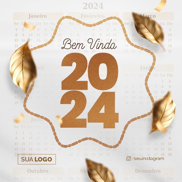 SOCIAL MEDIA - ANO NOVO FELIZ 2024 - NEW YEAR HAPPY 2024 - 39 FEED QUADRADO