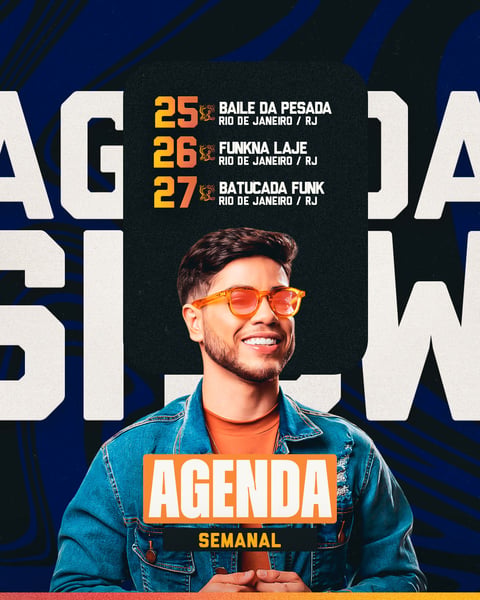 FLYER ARTISTA AGENDA SEMANAL AGENDA DE SHOWS PSD EDITÁVEL