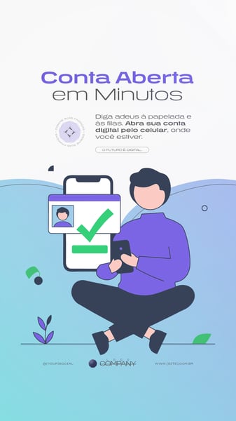 FINTECH E DIGITAL BANKING FINANÇAS MODERNAS SOCIAL MEDIA PSD EDITÁVEL 1 STORY