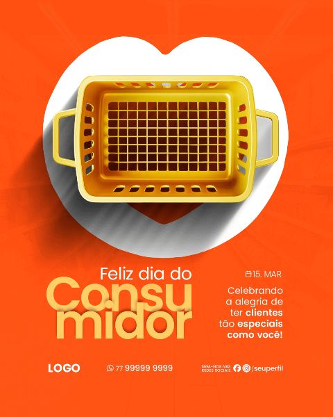 15 DE MARÇO - DIA DO CONSUMIDOR SOCIAL MEDIA LARANJA