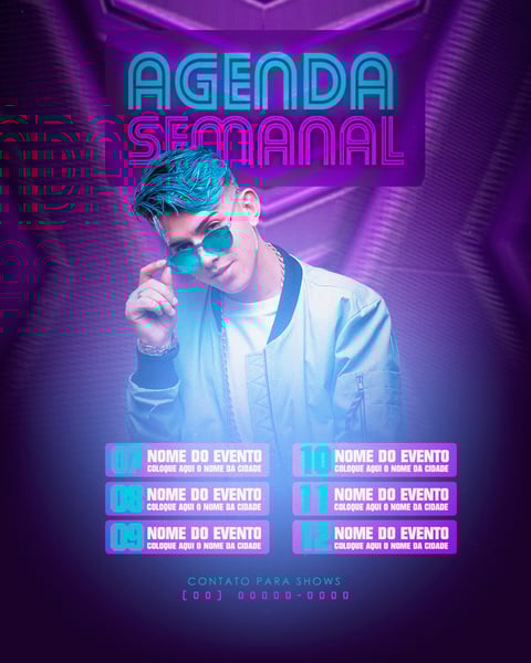 FLYER ARTISTA AGENDA DE SHOWS FEED