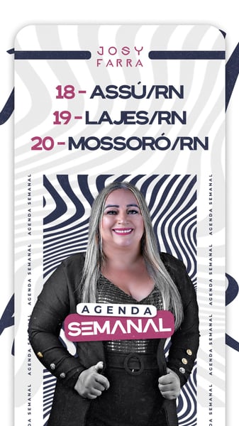FLYER ARTISTA AGENDA DE SHOWS SEMANAL STORIES
