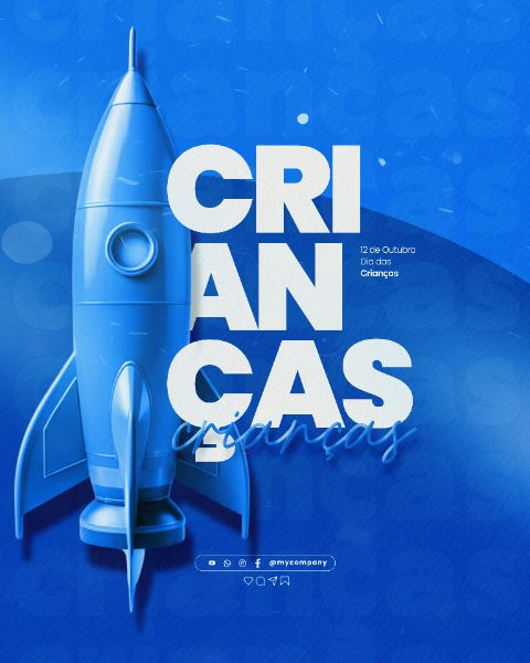 DIA DAS CRIANÇAS 12 DE OUTUBRO SOCIAL MEDIA PSD EDITÁVEL