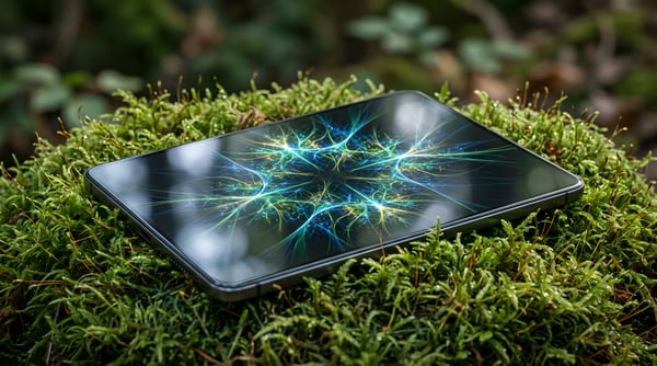 TABLET DIGITAL MUSGO NATUREZA FLORESTA TECNOLOGIA PORTÁTIL SUSTENTABILIDADE ECO DESIGN ORGÂNICO 01