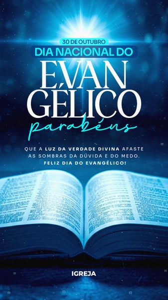 REDE SOCIAL DIA DO EVANGÉLICO 30 DE OUTUBRO STORIES