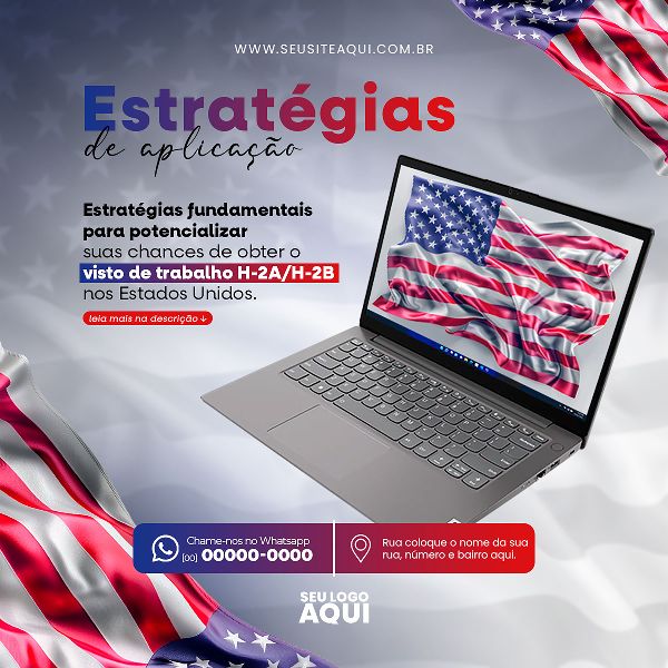 VISTO AMERICANO | INTERCÂMBIO | PSD EDITÁVEL