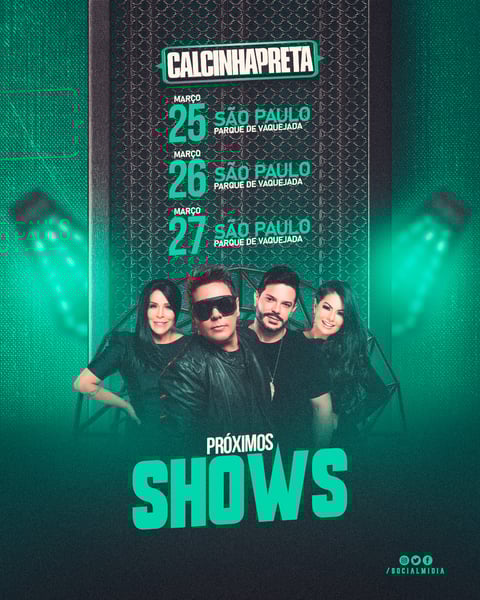 PRÓXIMOS SHOWS CALCINHA PRETA FEED