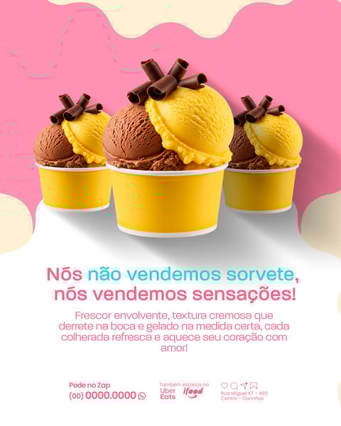 SOCIAL MEDIA SORVETERIA - VENDEMOS SENSAÇÕES