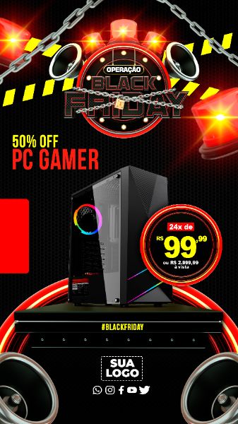 STORY OPERAÇÃO BLACK FRIDAY SOCIAL MÍDIA PSD EDITÁVEL