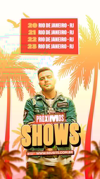 FLYER EVENTO PRÓXIMOS SHOWS AGENDA PSD STORY 110