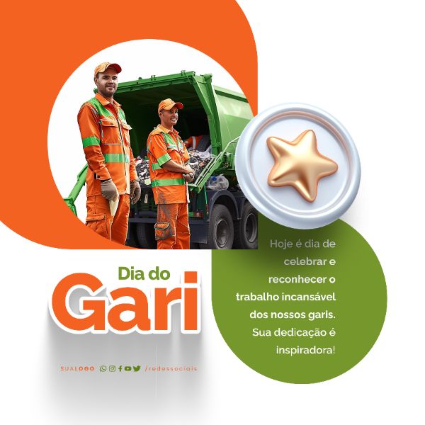 SOCIAL MEDIA - DIA DO GARI - DIA DE CELEBRAR E RECONHECER O TRABALHO DELES