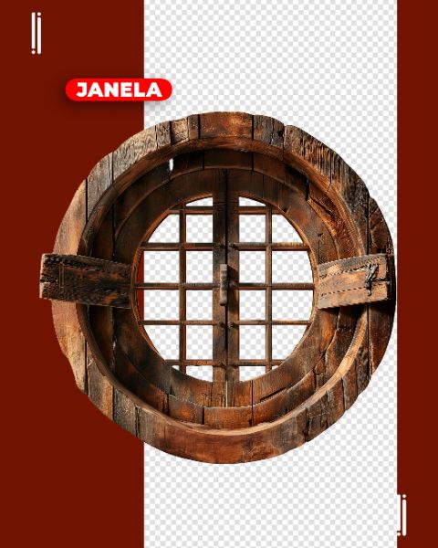 JANELA DE MADEIRA | PARA COMPOSIÇÃO | IMAGEM SEM FUNDO | PSD EDITÁVEL