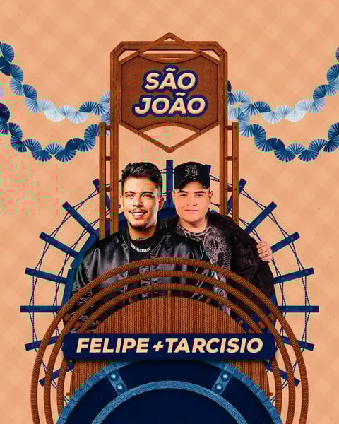 FLYER SÃO JOÃO FELIPE E TARCÍSIO PSD EDITÁVEL FEED