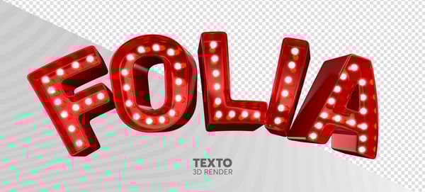 ELEMENTO 3D CARNAVAL FOLIA PNG