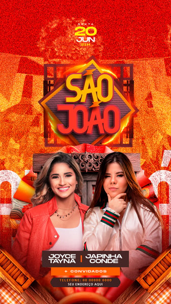 FLYER PARA EVENTOS SÃO JOÃO DAS MINAS STORYS