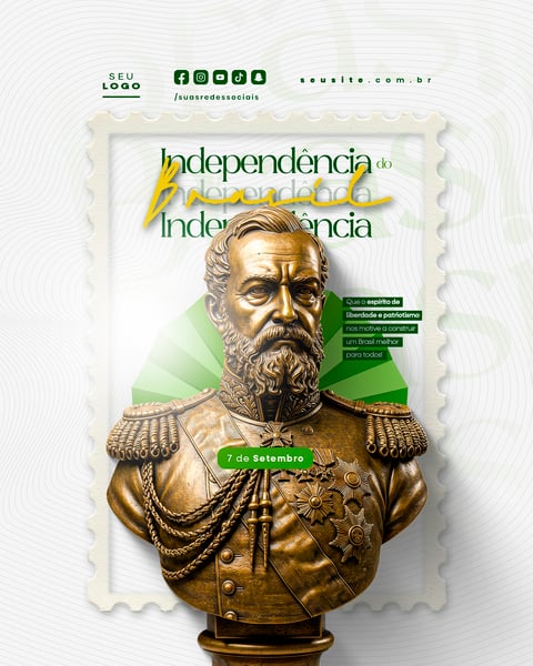 INDEPENDÊNCIA DO BRASIL 7 DE SETEMBRO FEED SOCIAL MEDIA EDITÁVEL