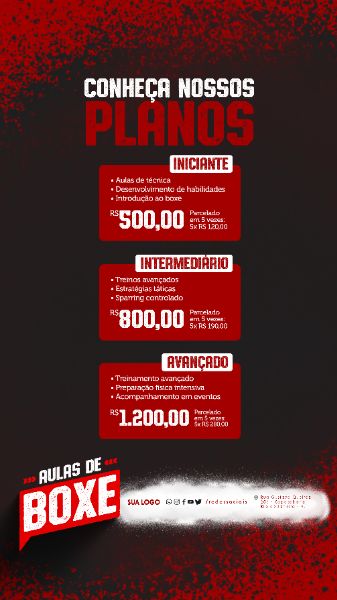 STORY - AULAS DE BOXE - NOSSOS PLANOS
