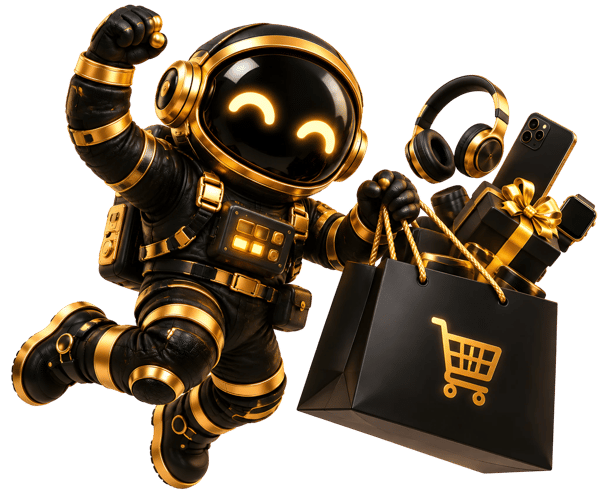 ASTRONAUTA EM FESTA COM COMPRAS PREMIUM