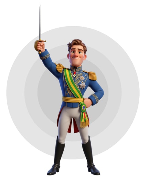 Mascote 7 de setembro independência do Brasil