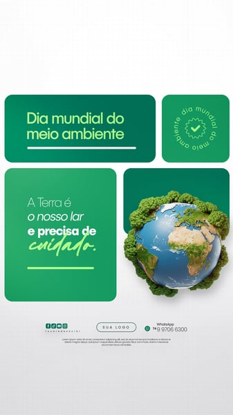 05 DE JUNHO - DIA MUNDIAL DO MEIO AMBIENTE SOCIAL MEDIA PSD EDITÁVEL