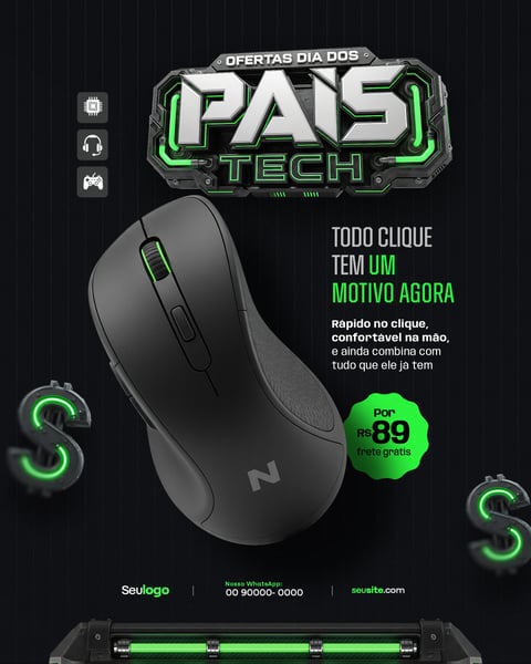 DIA DOS PAIS TECH  . SOCIAL MEDIA