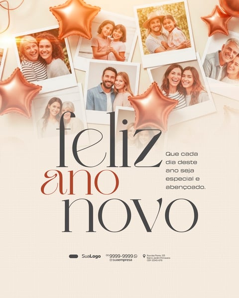 FEED FELIZ ANO NOVO 11 SOCIAL MEDIA PSD EDITÁVEL