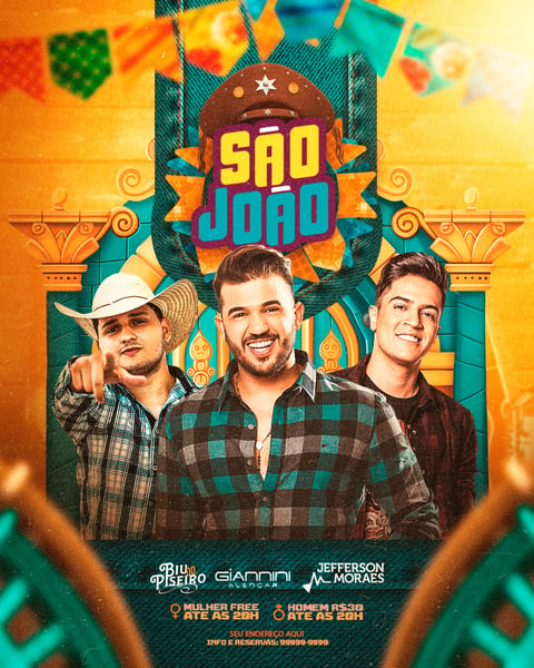 FLYER PARA FESTAS E EVENTOS TEMA SÃO JOÃO 04