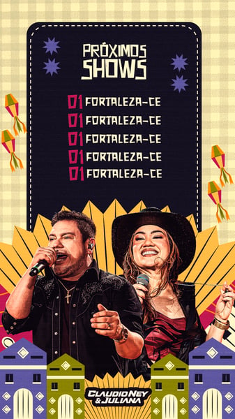 PROXIMOS SHOWS CLAUDIO NEY E JULIANA SÃO JOÃO
