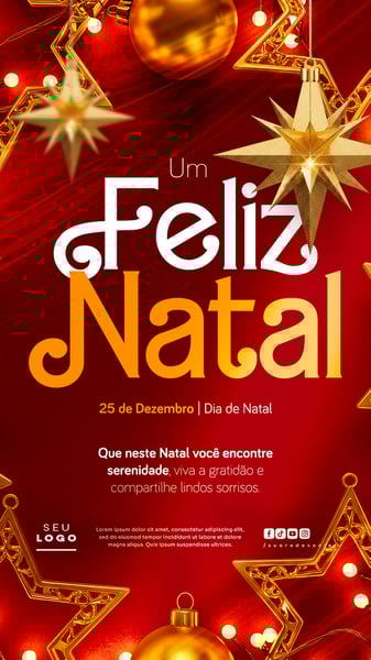 FELIZ NATAL E PRÓSPERO ANO NOVO STORY SOCIAL MEDIA PSD EDITÁVEL 5
