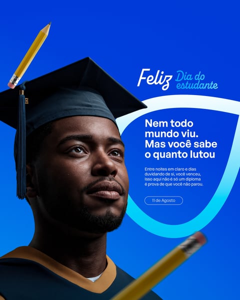 DIA DO ESTUDANTE FORMATURA 11 DE AGOSTO SOCIAL MEDIA PSD EDITÁVEL