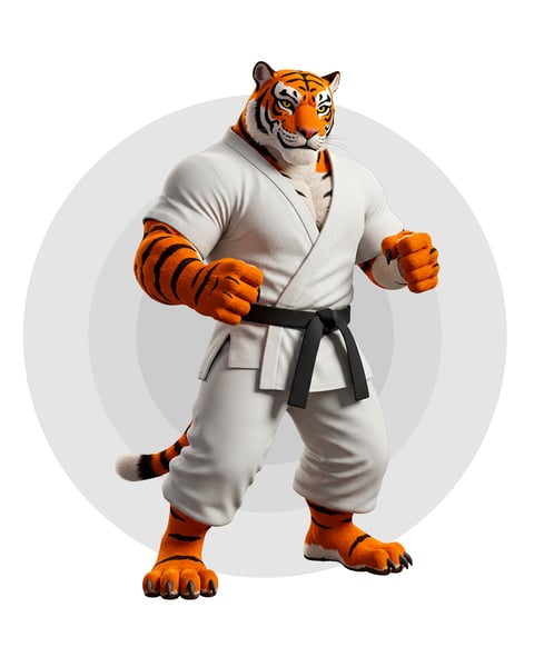 SOCIAL MEDIA MASCOTE TIGRE KARATE ACADEMIA