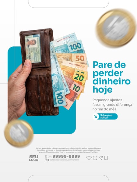 SOCIAL MEDIA ECONOMIA NO DIA A DIA PSD EDITÁVEL 01